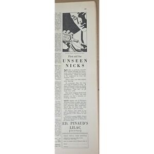 Ed Pinauds 1927 Lilac Paris France Original Vintage Ad Skin Care